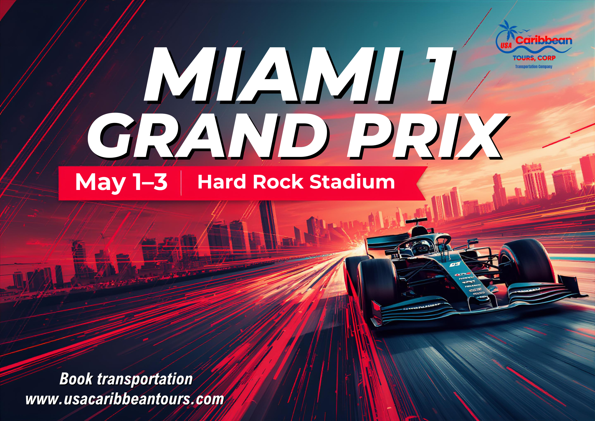 VIP Private Transfers for the Miami F1 Grand Prix: Ride to Hard Rock Stadium in Style